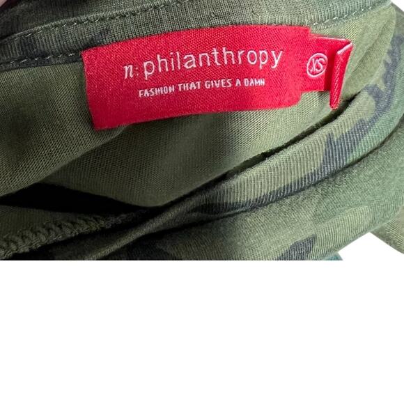 n:Philanthropy Britton Jumpsuit Off the Shoulder Camo Print Green Size XS - Picture 12 of 14